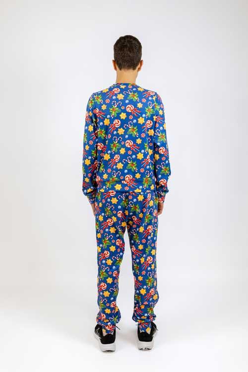 Зимовий костюм дитячий новорічний для хлопців — синій