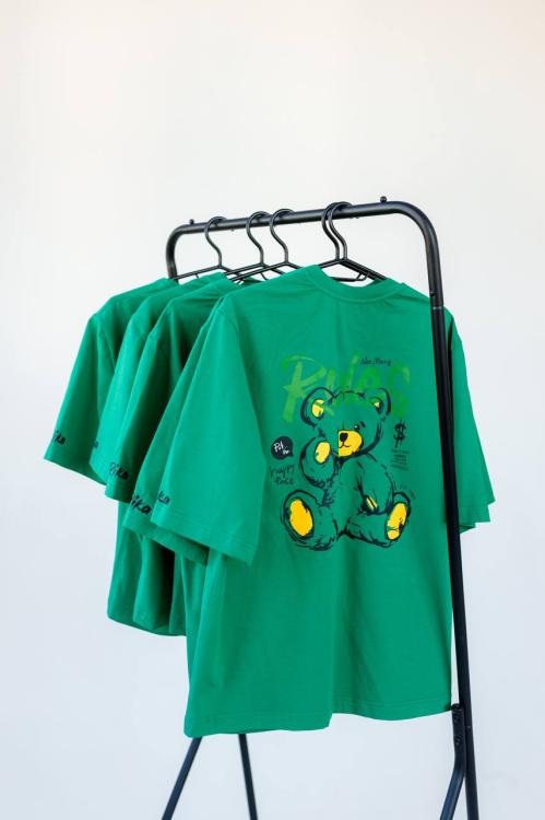 Дитяча футболка для дівчат – принт Sasuke Uchiha, зелена