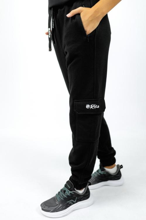 Штани підліткові «Карго» чорні для дівчат