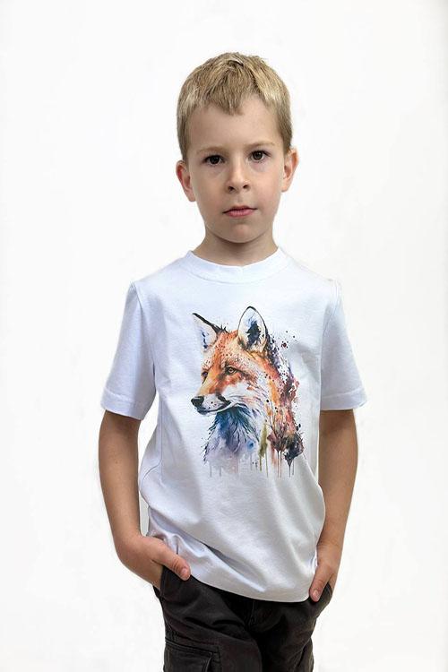 Літня біла футболка для хлопців з принтом 